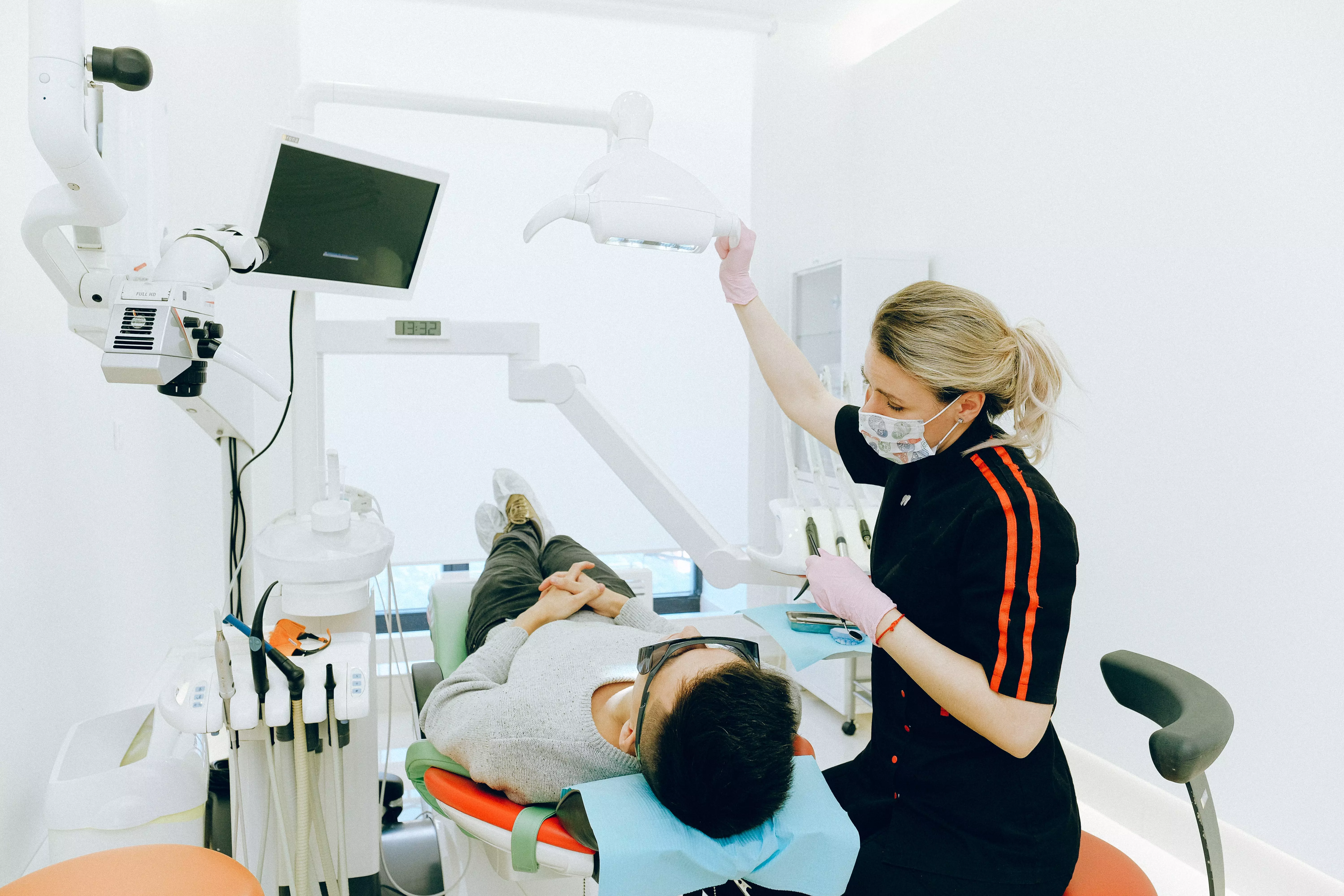 Man having dental checkup